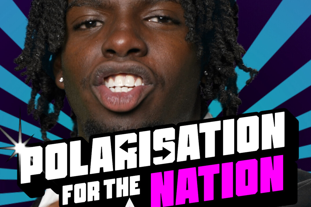 An image of FIFA Youtuber Eman Balogun with the words Polarisation for the Nation