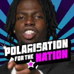 An image of FIFA Youtuber Eman Balogun with the words Polarisation for the Nation