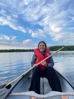 Emily Brown in a Canoe