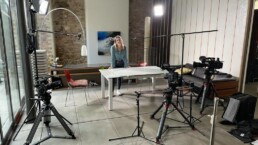 Emily Brown at her desk