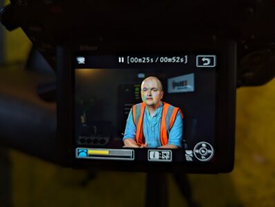 George on monitor high vis George on monitor high vis